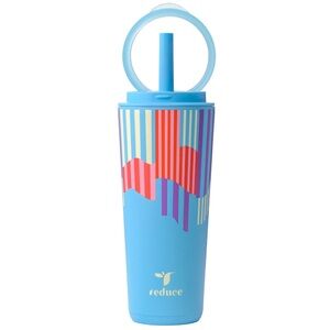 Reduce 22oz Halo Tumbler w/ Pop-Up Handle with Spill-Proof Straw - Candy Stripe